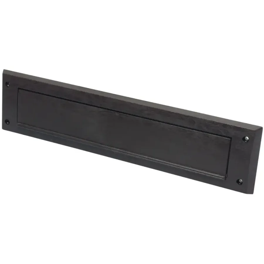 Handson brievenbusklep met borstel PVC bruin Hot