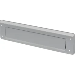 Handson brievenbusklep met borstel aluminium