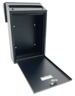Handson brievenbus zwart RVS Discount