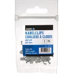 Handson Kabelclip Plat Wit 6 mm 25 Stuks Online