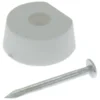 Handson kastplankdrager met nagel wit 20 stuks
