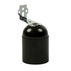 Geen Handson lampfitting E27 haakse beugel zwart New