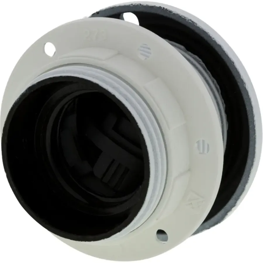 Geen Handson lamphouder E27 incl. Kraag en Ring wit Best