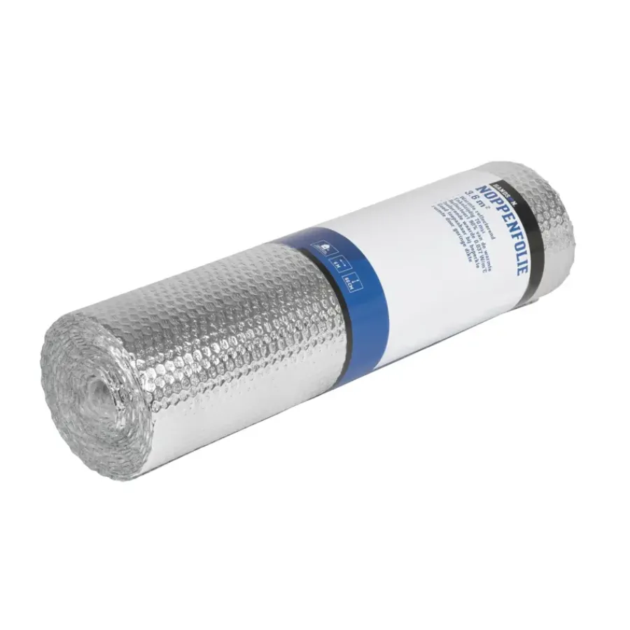 Handson noppenfolie 1-zijdig reflecterend 6x0.6 meter 3.6m² New