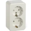 Handson Opbouw dubbel wandcontactdoos RA wit New