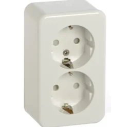 Handson Opbouw dubbel wandcontactdoos RA wit New