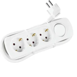 Handson Stekkerdoos 3-voudig RA Wit Platte Stekker 2 Meter Hot