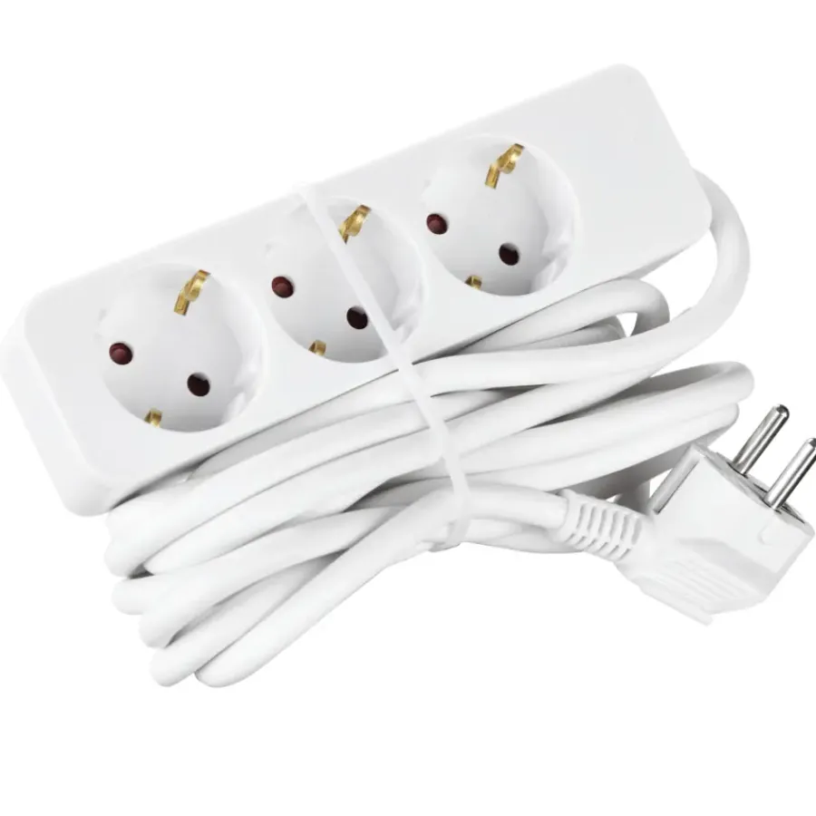 Handson Stekkerdoos 3-voudig Wit 5 Meter Outlet