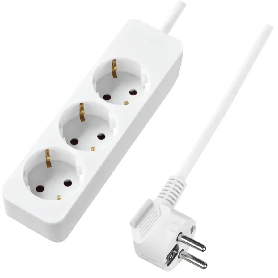 Handson Stekkerdoos 3-voudig Wit 5 Meter Outlet