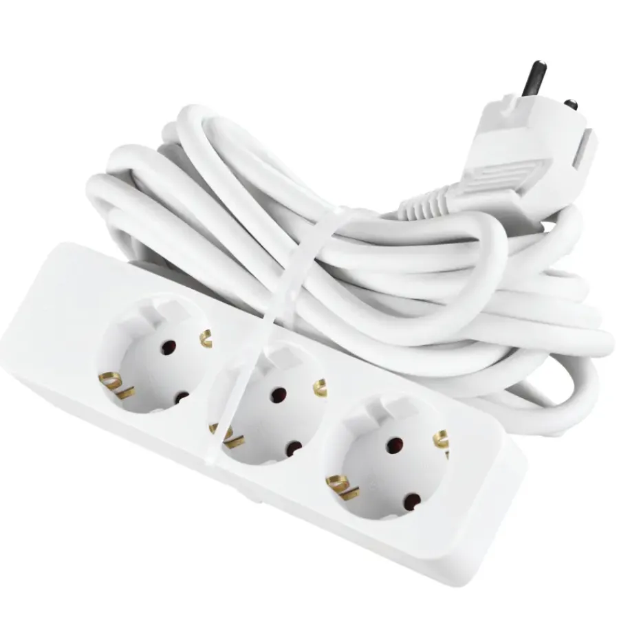 Handson Stekkerdoos 3-voudig Wit 5 Meter Outlet