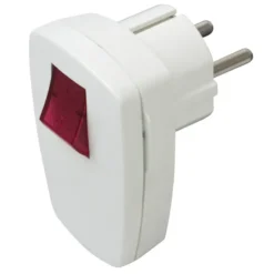 Geen Handson stekker met schakelaar met verlichting wit New