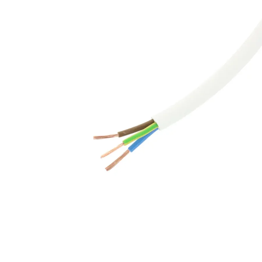 Handson Stroomkabel rond wit 3x1,5mm² 5 meter