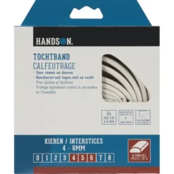 Handson tochtband D-profiel EPDM rubber wit 3 meter 2 stuks Sale
