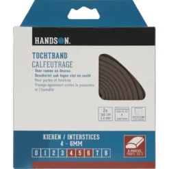 Handson tochtband D-profiel EPDM rubber bruin 3 meter 2 stuks Sale