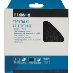 Handson tochtband O-profiel siliconen zwart 3 meter 2 stuks Outlet