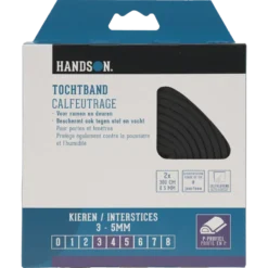 Handson tochtband P-profiel EPDM rubber antraciet 3 meter 2 stuks Best