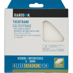 Handson tochtband PU-schuim 6x15 mm 3 meter wit 2 stuks Sale
