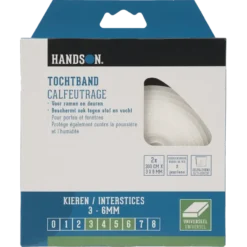 Handson tochtband PU-schuim 3x9 mm 3 meter wit 2 stuks Hot