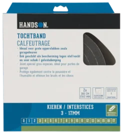 Handson tochtband universeel PU-schuim antraciet 3 meter 2 stuks Best