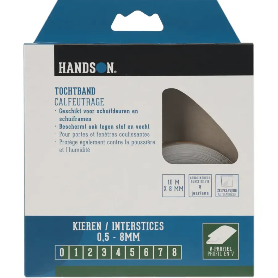 Handson tochtband V-profiel voor schuifdeuren 10 meter Best