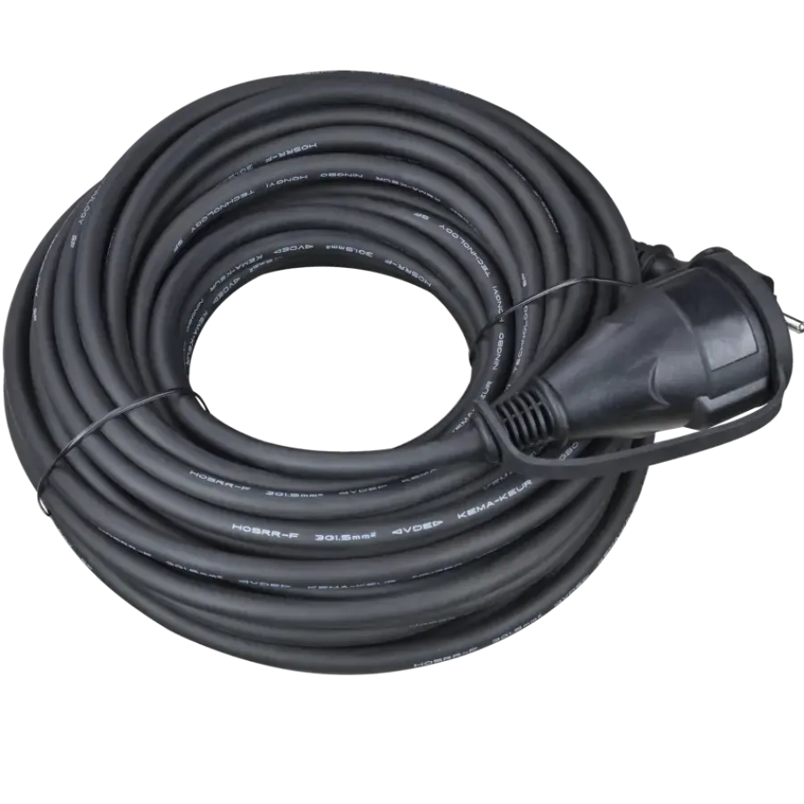 Handson Verlengsnoer Zwart 20 Meter Outlet