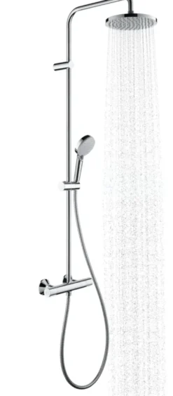 Hansgrohe regendoucheset Vernis Blend 200 met handdouche en thermostaatkraan 2 standen chroom - hartafstand kraan 15 cm