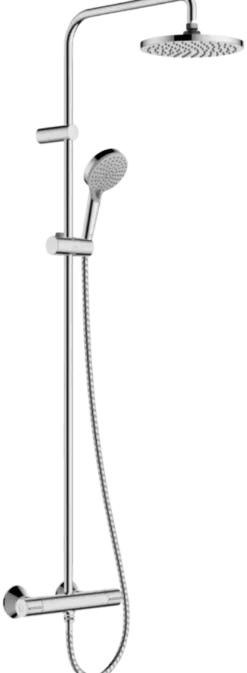 Hansgrohe regendoucheset Vernis Blend 200 met handdouche en thermostaatkraan 2 standen chroom - hartafstand kraan 15 cm