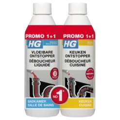 HG Vloeibare ontstopper 500 ml + Gratis Keukenontstopper 500 ml Online
