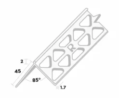 Geen Hoekprofiel PVC voor 1-3 mm stukdikte wit 260 cm New