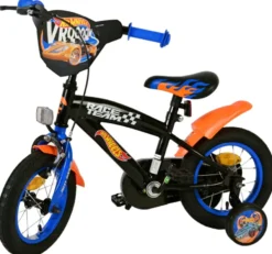 Volare Hot Wheels kinderfiets zwart 12 inch Outlet