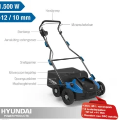 Hyundai verticuteermachine 360mm 1500W Online