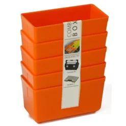 Erro Inzetbakje voor assortimentsdoos ca. 8x4x4 cm oranje 5 stuks New
