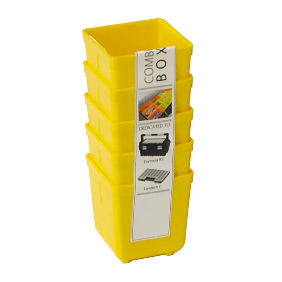 Erro Inzetbakje voor assortimentsdoos ca. 4x4x4 cm geel 5 stuks Hot