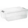Iris opbergbox Click New Top box 30 liter transparant met grijze clips en deksel