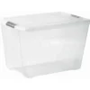 Iris opbergbox Click Topbox 60 liter transparant met grijze clips inclusief deksel