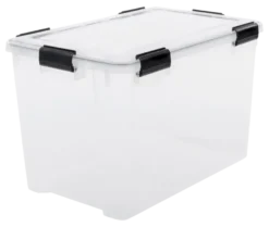 Iris opbergbox luchtdicht kunststof transparant 70 L
