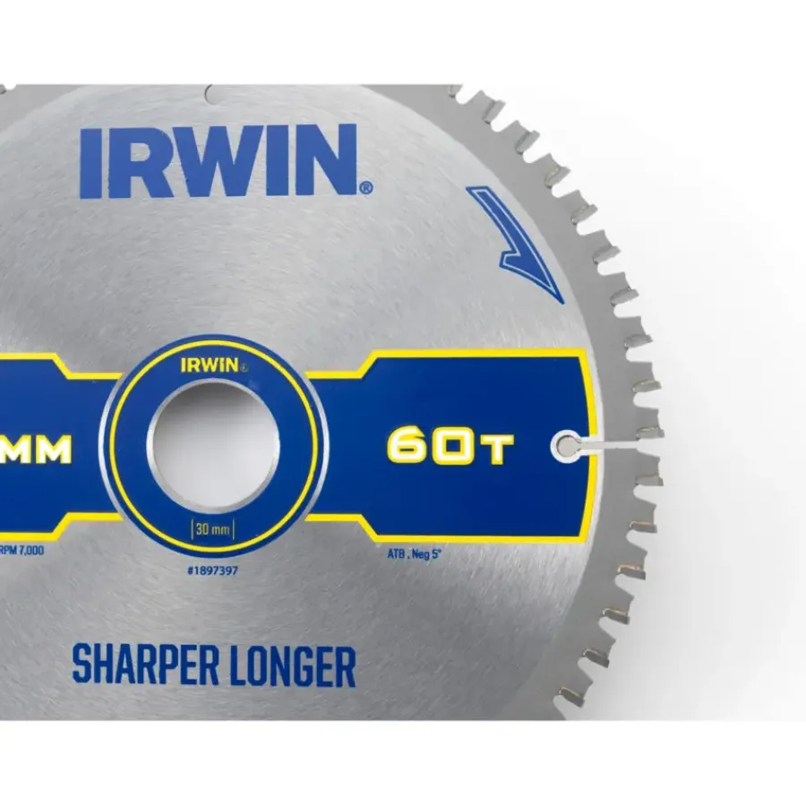 IRWIN afkortzaagblad 60T voor hout / laminaat / MDF- 216 x 30 mm Sale