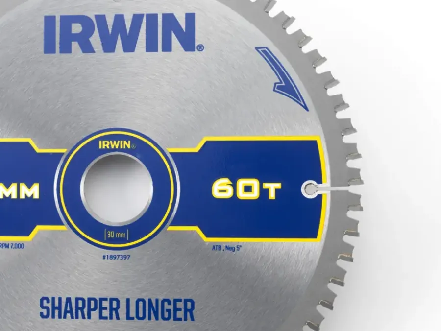 IRWIN afkortzaagblad 60T voor hout / laminaat / MDF- 216 x 30 mm Sale