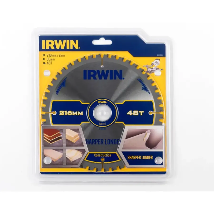 IRWIN afkortzaagblad 48T voor hout / laminaat / MDF- 216 x 30 mm Online