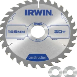 IRWIN cirkelzaagblad Ø165 mm. Inclusief reduceerringen waardoor geschikt voor asgat 16, 20 en 30 mm, vertanding 30T Online