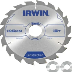 IRWIN cirkelzaagblad Ø165 mm. Inclusief reduceerringen waardoor geschikt voor asgat 16, 20 en 30 mm, vertanding 18T Online