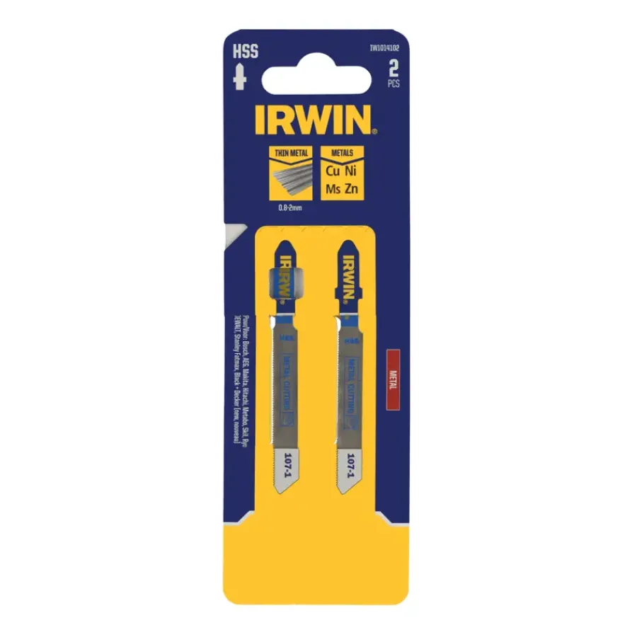 IRWIN decoupeerzaagblad T-aansluiting voor metaal - 2 stuks - tot 6 mm Best