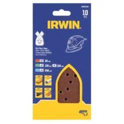 IRWIN 10-delige set schuurpapier t.b.v. Bosch Primo en Black+Decker Mouse K80/120/180/240 New