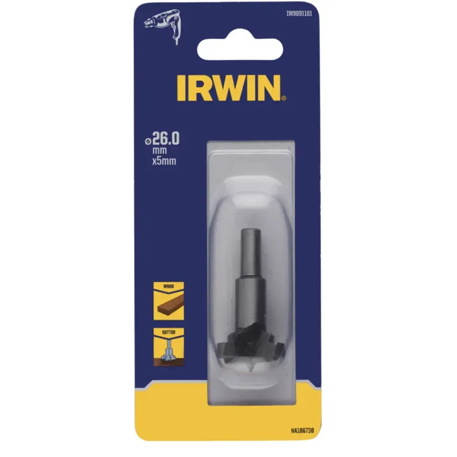IRWIN komscharnierfrees voor frezen in hout Ø26 mm. Discount