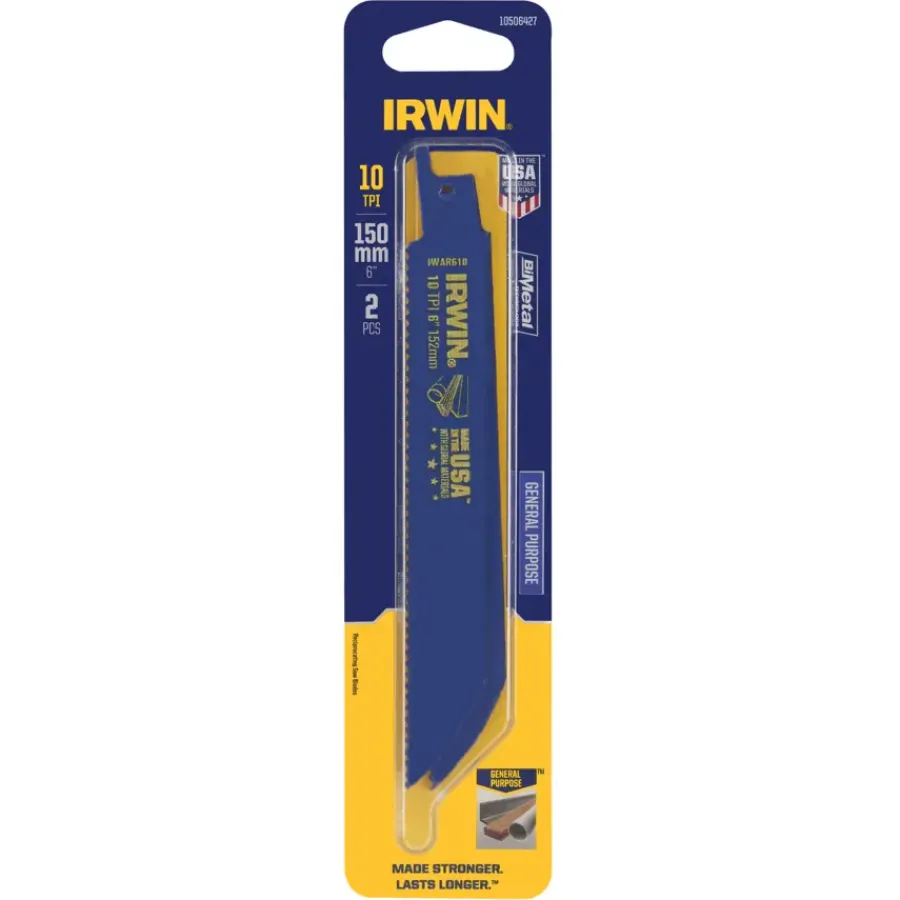 IRWIN reciprozaagblad vertanding 10T bi-metaal voor hout / metaal - 2 stuks - 150 mm Online