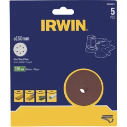 IRWIN schuurschijf rond Ø150 mm zelfhechtend K120, 5 stuks Hot