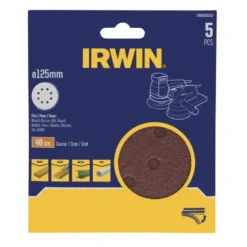 IRWIN schuurschijf rond Ø125 mm zelfhechtend K40, 5 stuks Sale