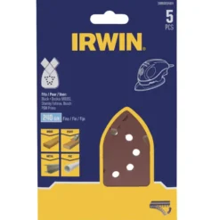 IRWIN schuurvel voor Bosch Primo en B+D Mouse zelfklevend K240, 5 stuks New