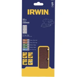 IRWIN schuurvel 230 x 93 mm K40/K60/K100/K150/K220 voor klembevestiging, met perforatie voor Bosch, Skil, Gamma, Makita, Metabo, 5 stuks. Online