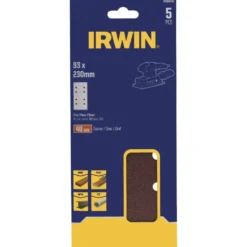 IRWIN schuurvel 230 x 93 mm K40 voor klembevestiging, met perforatie voor Bosch, Skil, Gamma, Makita, Metabo, 5 stuks. Discount